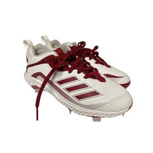 NEW! Adidas ICON Bounce Louisville Cardinals White Red Cleats Shoes Size 7